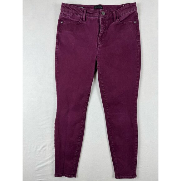 Talbots Women's Jegging Jeans Mid Rise Five Design Pockets Purple Size W29 - Picture 1 of 7